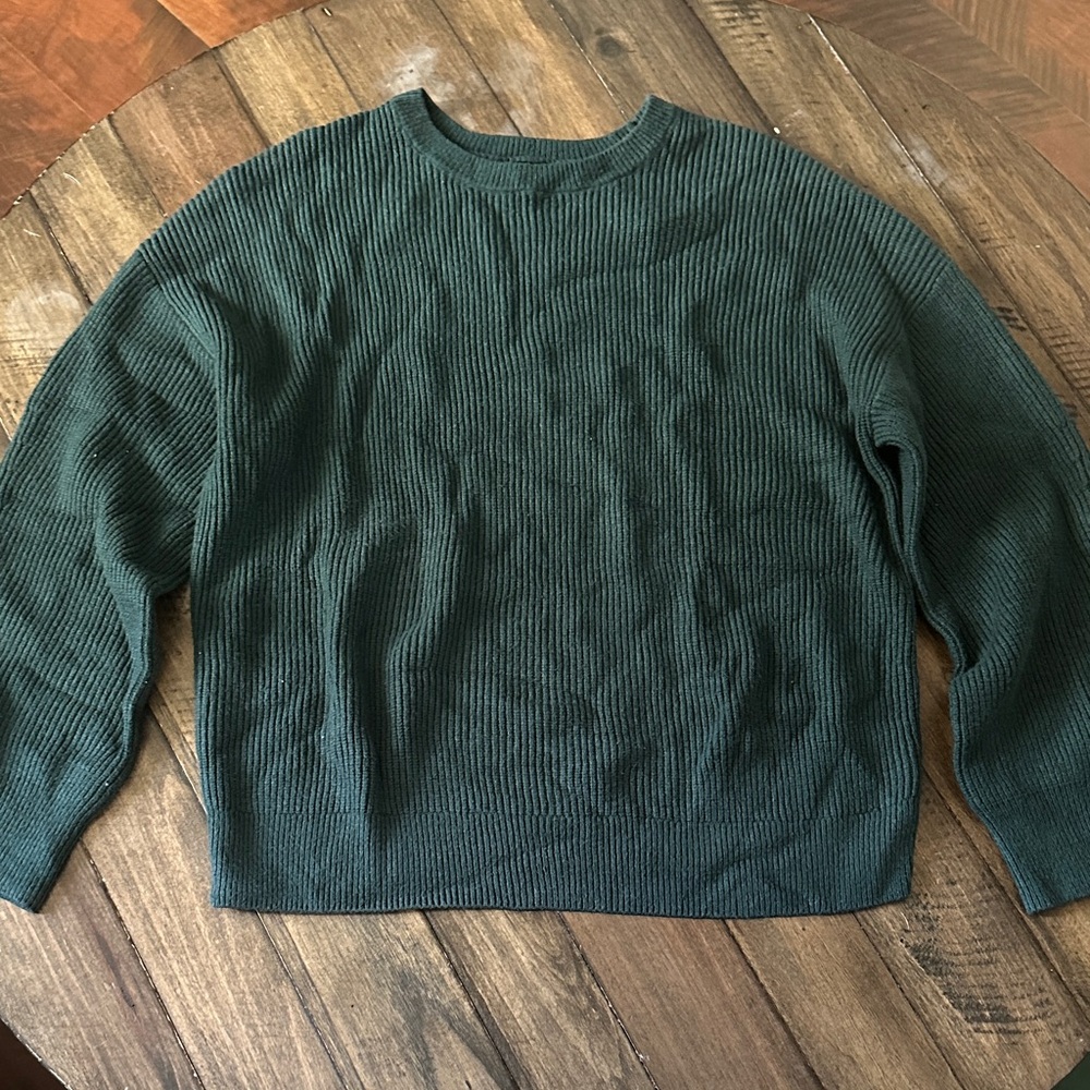 Express Dark Green Knit Top